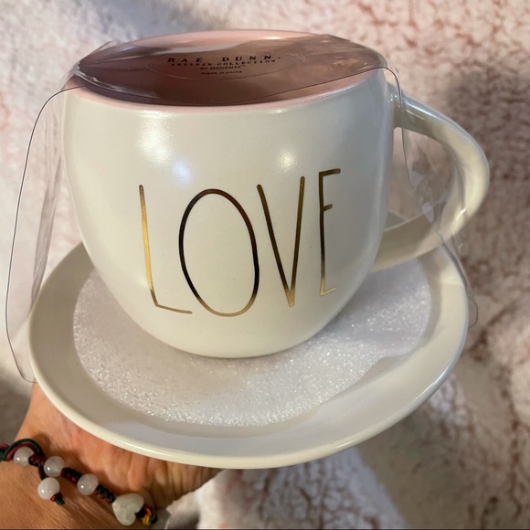 Rae Dunn mug and dish set - Picture 2 of 4